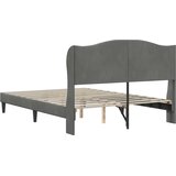  Krevetna konstrukcija Tamnosiva 140 x 200 cm Baršun | Shoptok.si