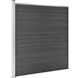vidaXL Komplet ograjnih panelov WPC 526x186 cm črn | Shoptok.si