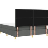 Box Postelja z vzmetnico z vzmetnico Temno siva 180 x 200 cm blago, (5000141791) Slike