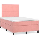 Maison Chic Box spring postelja - Vzmetna postelja z vzmetnico roza 120x200 cm žamet SL8604, (21886228) | Shoptok.si