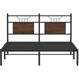  Okvir kreveta bez madraca smeđi hrast 137x190 cm izrađeno drvo | shoptok.hr