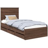  Krevetna konstrukcija Smeđi hrast 90 x 200 cm Inženjersko Drvo | shoptok.hr