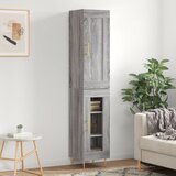 vidaXL Visoka omara siva sonoma 34,5x34x180 cm inženirski les Cene