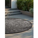NORTHRUGS Črno-bela okrogla notranja in zunanja preproga ø 160 cm Duet Kona – | Shoptok.si