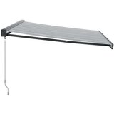 Tenda na uvlačenje antracit-bijela 4x3 m od tkanine i aluminija | shoptok.hr
