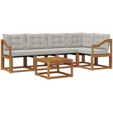 Set vanjskih sofa 6 kom. Prirodna i svijetlo siva | shoptok.hr