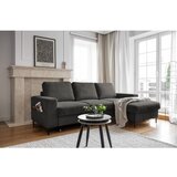 Miuform Tamno siva sklopiva kutna garnitura od samta (s desnim kutom) Lofty Lilly – | shoptok.hr