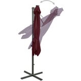  Konzolni suncobran sa šipkom i LED svjetlima 250 cm bordo | shoptok.hr