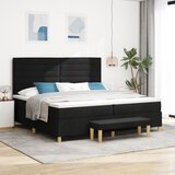 vidaXL Box spring krevet s madracem Crna 200 x 200 cm tkanina | shoptok.hr