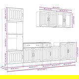 vidaXL Komplet 7 kosov kuhinjskih omaric Kalmar Beli inženirski les | Shoptok.si