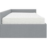  Kutni krevetni okvir s madracem 2 pcs Svijetlo siva tkanina | shoptok.hr