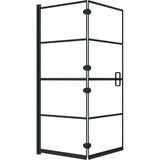 Furnova Zložljiva tuš kabina ESG 120x140 cm črna, (21917986) | Shoptok.si