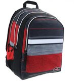 Luna Must: Rdeče-črna šolska torba, nahrbtnik s štirimi predelki 2-v-1 47x25x33cm | Shoptok.si