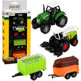 Lean Toys set poljoprivrednih vozila 4 u 1 – traktor, silažni kombajn i prikolice 1:68 Cijene