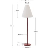 Kave Home Stoječa svetilka v barvi terakote s tekstilnim senčilom (višina 153 cm) Navat – | Shoptok.si