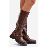 Boto Warm Women’s Boots with Zipper Eco Leather Brown Tialethe | ePonuda.com