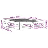  Okvir za krevet bijela 140x190 cm konstruirano drvo | shoptok.hr