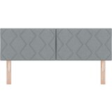vidaXL Naslon za glavu s dijamantskim blokovima dizajn svjetlosivi 140 cm tekstil | shoptok.hr