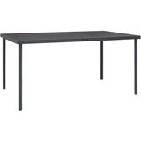vidaXL Vrtna jedilna miza antracitna 150x90x74 cm jeklo, (20665623) Cene