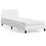 vidaXL Postelja z vzmetnico bela 80x200 cm umetno usnje Cene