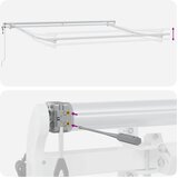  Povlačivi tende Crvena i bijela 300 x 250 cm Tkanina i Aluminij | shoptok.hr