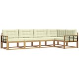 vidaXL Zunanja garnitura za sedenje 4 pcs Bela in krem Poliester, (5000280081) | Shoptok.si