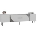 Hanah home tv polica Dekop2 white silver