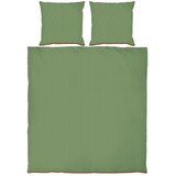 Mette Ditmer Denmark Zelena/smeđa posteljina za bračni krevet/za produženi krevet od pamučnog satena 200x220 cm Mini – Cijene