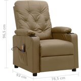  Masažna fotelja od umjetne kože boja cappuccina - Boja cappuccina 1 | shoptok.hr