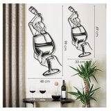 WALLXPERT dekorativni metalni zidni pribor glass of wine girl line art APT749 l | ePonuda.com