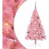  Umjetno predsvijetljeno božićno drvce Ružičasta 150 cm PVC | shoptok.hr