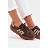 Boto Women's Platform Sneakers Made Of Natural Suede Chocolate Eldira | Eponuda.ba