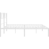  Metalni okvir za krevet s uzglavljem bijeli 193x203 cm | shoptok.hr