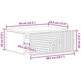  Noćni ormarić za montažu na zid Staro drvo 49 x 34,5 x 20 cm | shoptok.hr