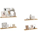  Polica na zidu Zidne 4 pcs Bež 80 x 9 x 3 cm Konstruirano drvo | Eponuda.com