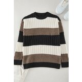 Trendyol Mink Oversize Crew Neck Color Blocked Knitwear Sweater Cijene