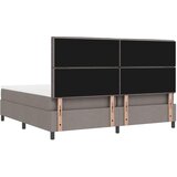  Krevet s opruga kutije Sivo-smeđa 200 x 200 cm tkanina Slike
