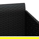 LEŽAJ za sunčanje s jastucima crni 182 x 118 x 63 cm poliratan | shoptok.hr
