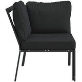  Vrtna stolica sa sivim jastucima 76 x 76 x 79 cm čelična | shoptok.hr