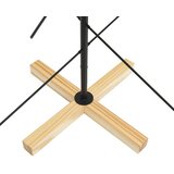  Metalno božićno drvce s drvenom bazom crno 120 cm | shoptok.hr
