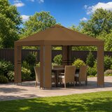 Gazebo 3 x 3 m Sivosmeđa Poliester i čelik 190 gsm | Eponuda.ba