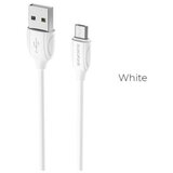 Hoco BOROFONE podatkovni kabel X19 MicroUSB na USB 1m 2,4A bel | Shoptok.si