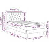  Okvir kreveta s madracem Ružičasta 80 x 200 cm Baršun | shoptok.hr