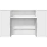  pisalna miza z recepcijskim pultom in omarami, inženirski les, bela, 180x50x103,5 cm | Shoptok.si