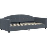  Dnevni krevet na razvlačenje tamnosivi 90 x 200 cm baršunasti | shoptok.hr