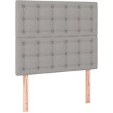  Posteljni okvir z vzglavjem svetlo siv 120x200 cm blago, (20903213) | Shoptok.si