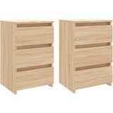 Maison Chic Dvo delni komplet Nočne omarice - Nočne mize sonoma hrast 40x35x62,5 cm konstruiran les, (21689604) | Shoptok.si