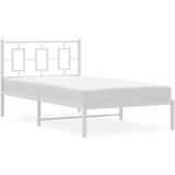 Metalni okvir za krevet s uzglavljem bijeli 100x200 cm | shoptok.hr