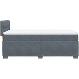  box spring s madracem tamnosivi za 1 osobu baršunasti | shoptok.hr