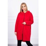 Kesi Insulated sweatshirt with a longer back part red Cijene